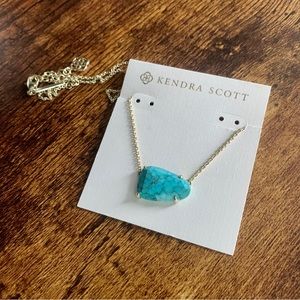 Kendra Scott Turquoise Stone Gold Necklace